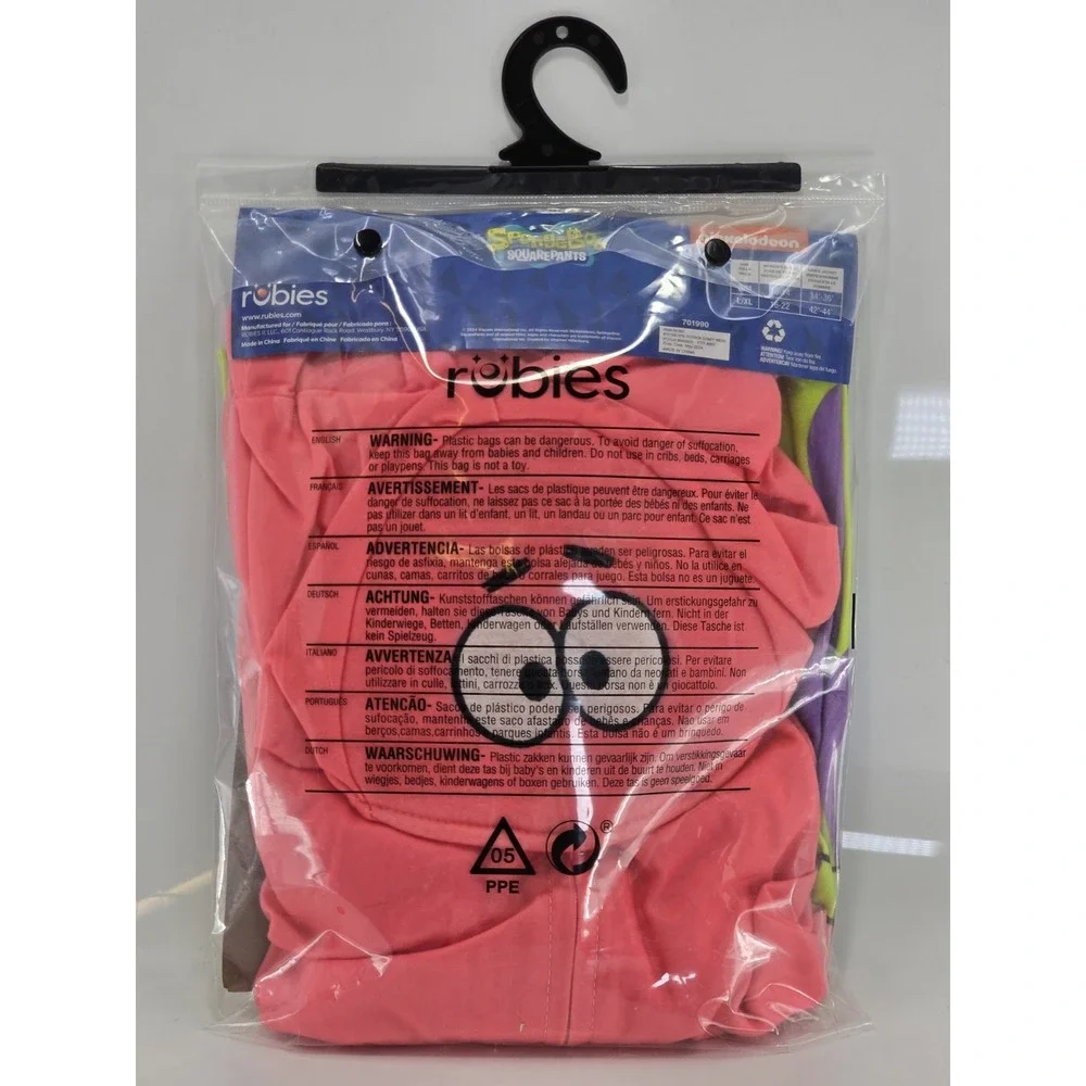 New Adult Patrick Star Jumpsuit Costume - SpongeBob SquarePants‎ Size S/M